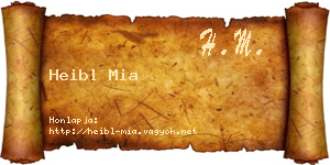 Heibl Mia névjegykártya